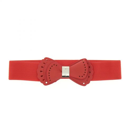 Ceinture élastique large, Noeud papillon, LD4592 Corail - 8539-37280