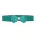 Ceinture élastique large, Noeud papillon, LD4592 Beige Vert - 8539-37281