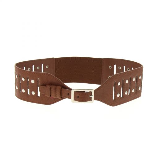 Ceinture large clous, JG-50 Marron - 8318-37288