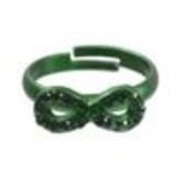 Bague métal symbole infini strass Vert pin - 5250-37354