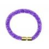 Bracelet double tours similicuir 3350 Vert fluo Violet - 9445-37368