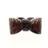 Bague acrylique Noeud Papillon à motifs Python noir - 1291-37385