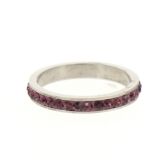 Bague femme inoxydable, Strass de zirconia Couleur Violet