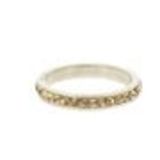 Bague acier 6311, Strass de zirconia Or