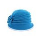Chapeau Laine fleur BESSIE Bleu pétrole - 10224-37562