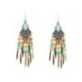 JANAKI feathers earrings Golden - 10248-37719