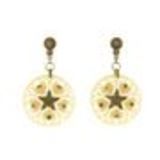 Boucles d'oreilles,étoile acrylique, 5638 BEIGE