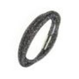 Slim multi-rows wrap bracelet Sila Black (White) - 9485-38144