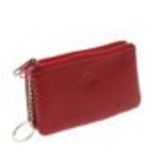 Porte monnaie double zip cuir Rouge - 10340-38438