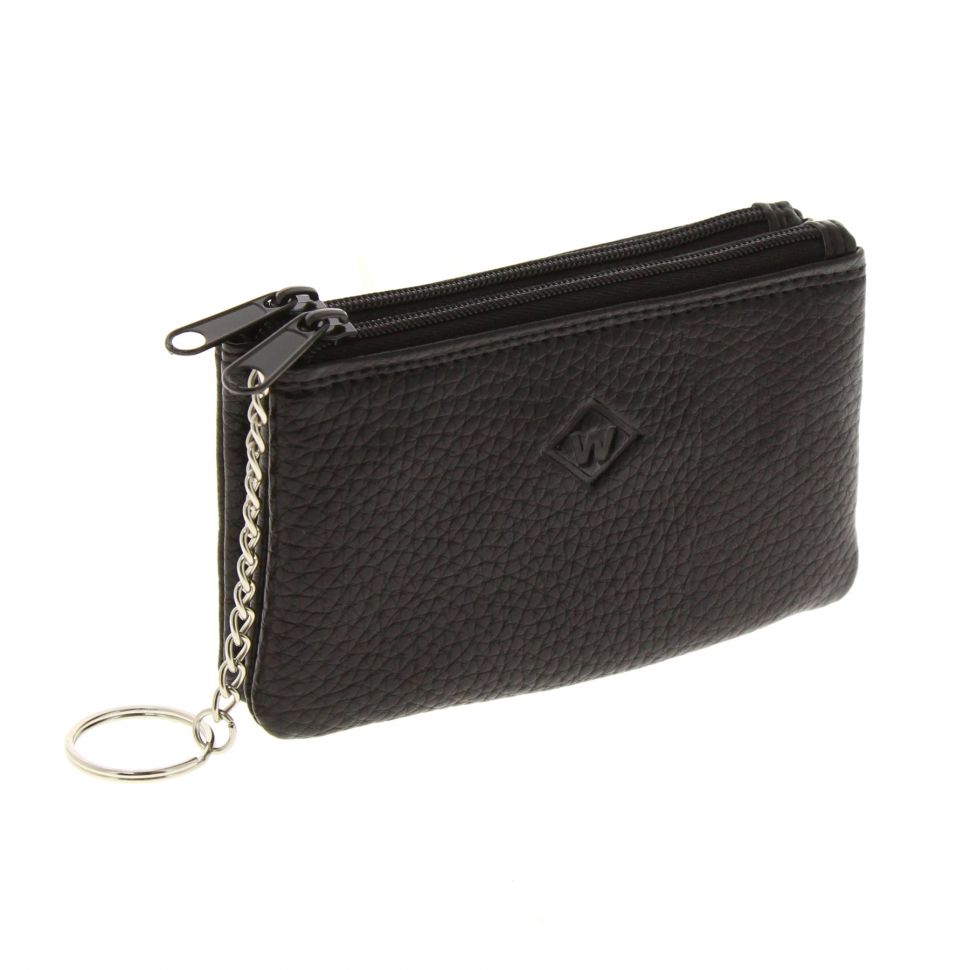 double zip coin purse