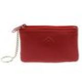 Porte monnaie double zip cuir Rouge - 10340-38445