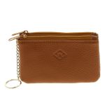 Leather double zip Coin Purse for Men and Women