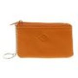 Porte monnaie double zip cuir Orange - 10340-38457
