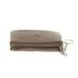 Porte monnaie double zip cuir Taupe - 10340-38468