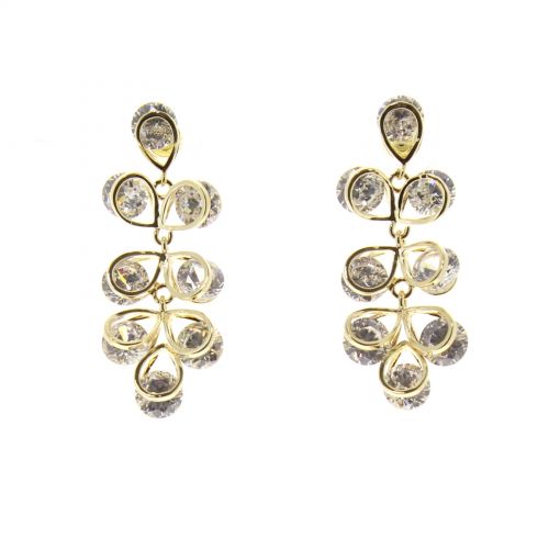 Boucles d'oreilles cristal Zirconium ARWA Doré - 9669-38481