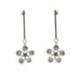 Boucles d'oreilles pendants à perles et strass, 9108 Doré Argent - 9668-38484