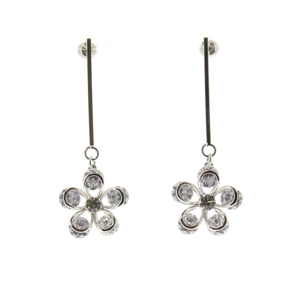 Boucles d'oreilles cristal Zirconium JAZZ Argenté - 9668-38484