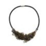 LISBET feather necklace Grey - 10353-38644