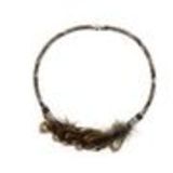 Collier, ras de cou plumes LISBET Marron - 10353-38646