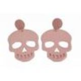 Boucles d'oreilles tête de mort HONORINE Rose - 1310-38675