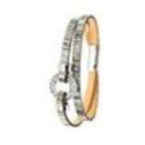 Bracelet cuir 3 tours strass cristal, 8474 Rouge foncé Grey - 10400-38878