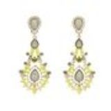 Boucles d'oreilles pendants à perles et strass, 9108 Doré Jaune - 10435-39099