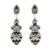 Boucles d'oreilles pendants à perles et strass, 9108 Doré Noir - 10436-39103