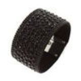 Bracelet manchette strass PRUDENTIUS Noir - 10438-39110