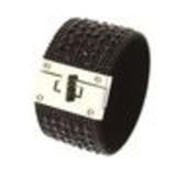 Bracelet manchette strass PRUDENTIUS Noir - 10438-39119