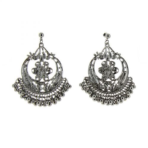 Boucles d' oreilles papillon Argent vieilli - 10458-39247