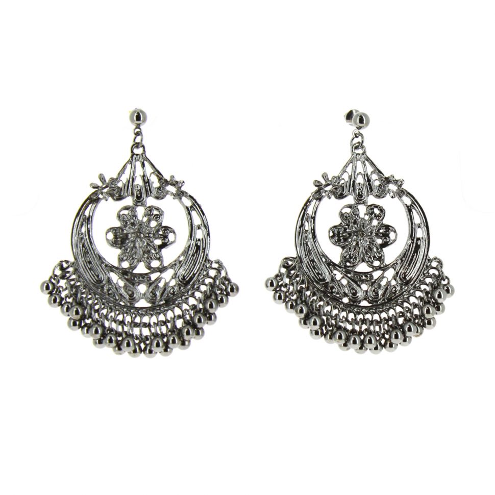 Citlali earrings Antique silver - 10458-39247