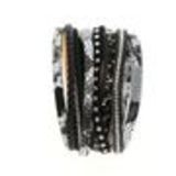 Bracelet manchette Natalie Noir - 10520-39811