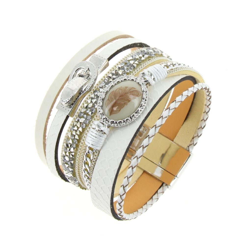 Justus cuff bracelet White - 10529-39896