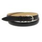 Double cowhide leather belt CRUZITA Black - 10539-40049