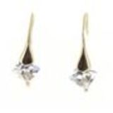 Boucles d'oreilles pendants à perles et strass, 9108 Doré Golden - 10576-40297