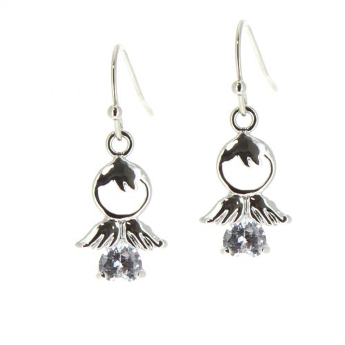 Boucles d'oreilles pendants à perles et strass, 9108 Doré Argent - 10578-40301