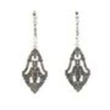 Boucles d'oreilles pendants à perles et strass, 9108 Doré Argent - 10596-40428