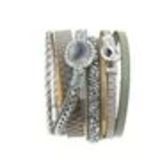 Justus cuff bracelet Grey - 10529-40438