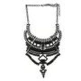 Alfred plastron fashion necklace Black - 10624-40603