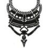 Alfred plastron fashion necklace Black - 10624-40604
