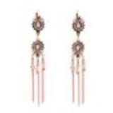 Boucles d'oreilles pendants à perles et strass, 9108 Doré Rose - 10630-40633