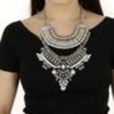 Collier plastron SYLVAINE Argenté - 10565-40833