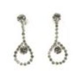 Collier strass avec boucles d'oreilles, 8528 Argenté