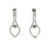 Collier strass avec boucles d'oreilles, 8528 Argenté