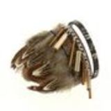 Bracelet manchette plumes 