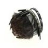 Bracelet manchette plumes 