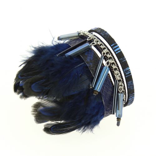 Bracelet manchette plumes Milana