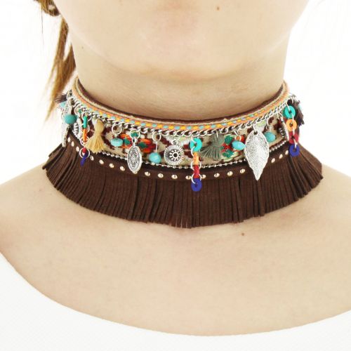 Collier, ras de cou plumes LISBET