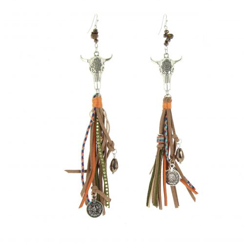 Boucles d'oreilles pendantes Cow Ielena