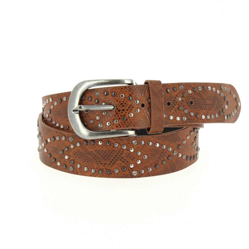 CAPUCINE studded leather belt